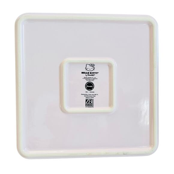 Hello Kitty Square Baking Pan 9" Christmas Ice Skates Ceramic Casserole Bakeware - Picture 2 of 7